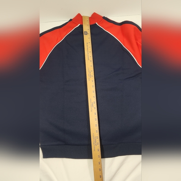 VINTAGE NWT Ralph Lauren RLX Fitness Full Zip Sweatshirt Size Large Red / Blue - Picture 9 of 16